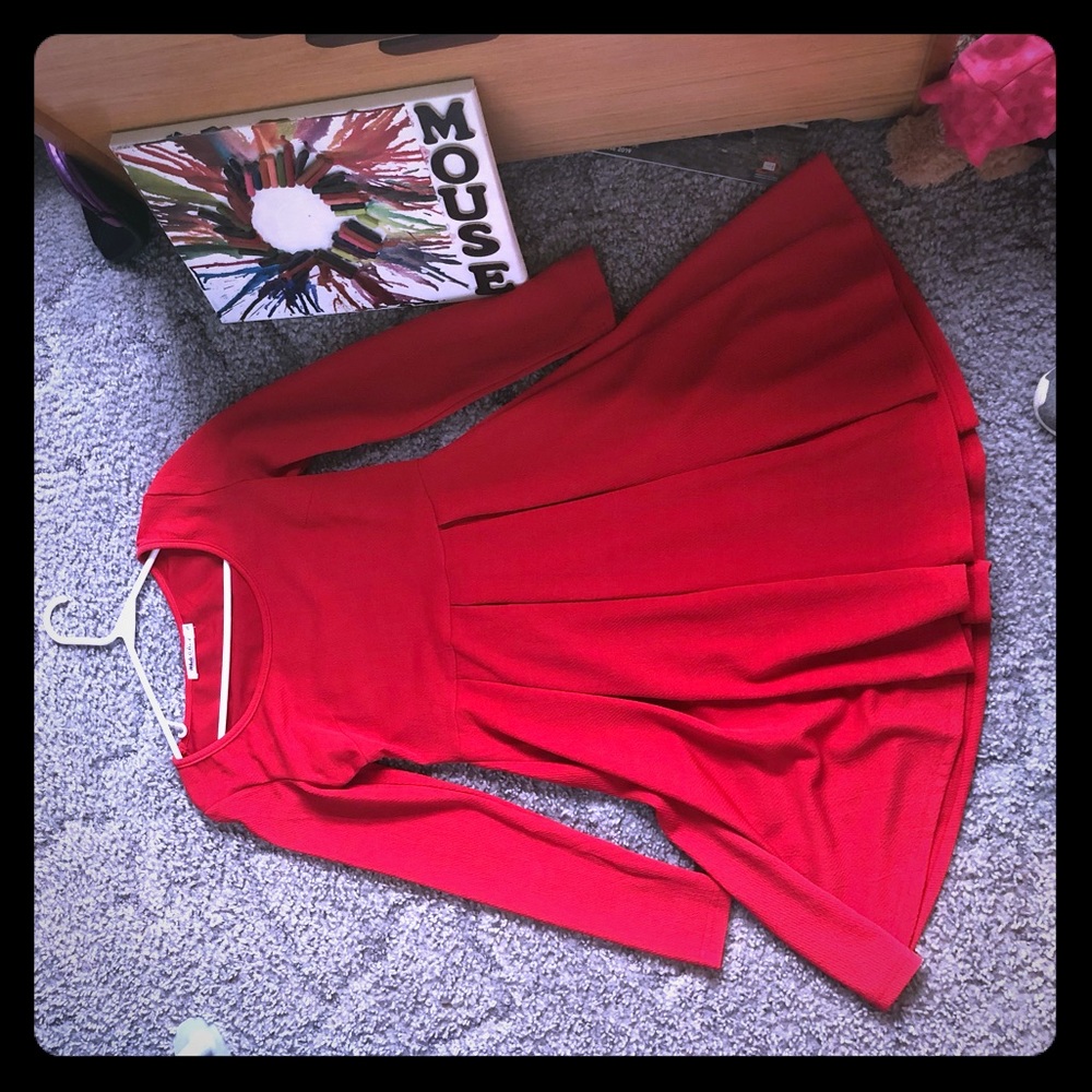 Red long sleeve dress great for church